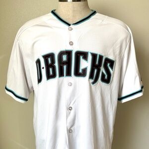 Men's Arizona Diamondbacks Majestic White/Teal Home Cool Base Jersey XL